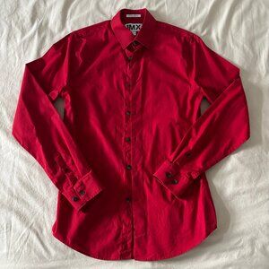 Express 1MX Dress Shirt in Red
